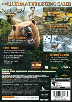 Cabelas Big Game Hunter 2012 (USA) box cover back